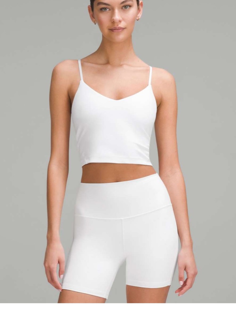 Lululemon Align Cropped Cami Tank Top 8 White